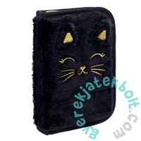 Fluffy Kitty szőrmés felszerelt kihajtható tolltartó - Black (503025026)