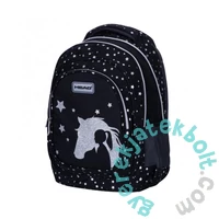 Glitter Silver Dream lovas ergonomikus iskolatáska, hátizsák - 3 rekeszes - Astrabag