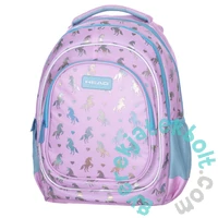 Unikornis ergonomikus iskolatáska, hátizsák - Holo Unicorns Heart - 3 rekeszes - Head