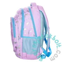 Unikornis ergonomikus iskolatáska, hátizsák - Holo Unicorns Heart - 3 rekeszes - Head