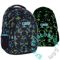 Neon Skate foszforeszkáló ergonomikus iskolatáska, hátizsák - 3 rekeszes - Astrabag