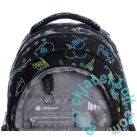 Neon Skate foszforeszkáló ergonomikus iskolatáska, hátizsák - 3 rekeszes - Astrabag (502022006)