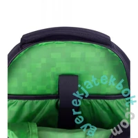 Minecraft ergonomikus iskolatáska, hátizsák - 3 rekeszes, mellpánttal - Time to mine T