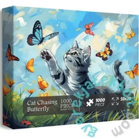 Bboldin 1000 db-os puzzle - Cat Chasing Butterfly (Z-488)