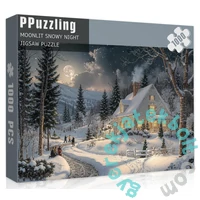 Bboldin 1000 db-os puzzle - Moonlit Snowy Night (PT-920)