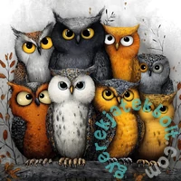 Bboldin 1000 db-os puzzle - Whimsical Owls (PT-1160)
