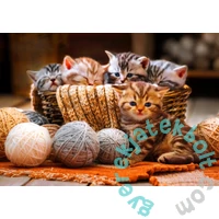 Bluebird 90264 - Kittens in Basket - 1000 db-os puzzle