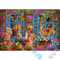 Bluebird 1000 db-os puzzle - Window Shelf Cats (90973)