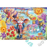 Bluebird 1000 db-os puzzle - Elephants in the Garden (90367)