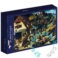 Bluebird 3000 db-os puzzle - Pieter Bruegel the Elder - Netherlandish Proverbs, 1559 (60159)
