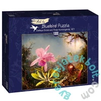 Bluebird 1000 db-os Art by puzzle - Martin Johnson Heade - Cattleya Orchid and Three Hummingbirds, 1871 (60097)