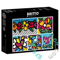 Bluebird 1500 db-os puzzle - Romero Britto - Collage: Hearts and Flowers (90020)