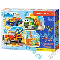 Castorland 4 az 1-ben puzzle (8,12,15,20 db-os) - Munkagépek (B-043040)