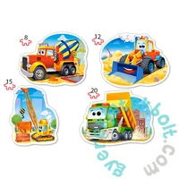 Castorland 4 az 1-ben puzzle (8,12,15,20 db-os) - Munkagépek (B-043040)