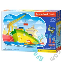 Castorland 12 db-os MAXI puzzle - Egy nap a kikötőben (B-120130)