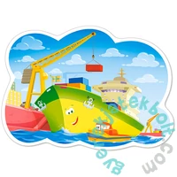 Castorland 12 db-os MAXI puzzle - Egy nap a kikötőben (B-120130)