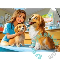 Castorland 120 db-os puzzle - Kutyák az állatorvosnál (B-13616)