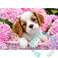 Castorland 180 db-os puzzle - Kiskutya rózsaszín virágok közt (B-018185)