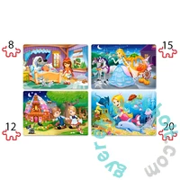 Castorland 4 az 1-ben puzzle (8,12,15,20 db-os) - Gyönyörű tündérmesék (B-041008)