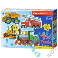 Castorland Sziluett puzzle (4,5,6,7 db-os) - Munkagépek (B-04256)