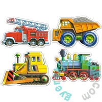 Castorland Sziluett puzzle (4 5 6 7 db-os) - Munkagépek (B-04256)