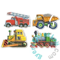 Castorland B-04256 - Sziluett puzzle - Munkagépek (B-04256) - 4,5,6,7 db-os