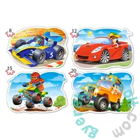 Castorland 4 az 1-ben puzzle (8,12,15,20 db-os) - Vidám száguldás (B-043057)