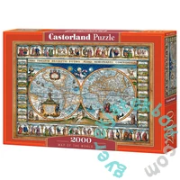 Castorland 2000 db-os puzzle - Világtérkép, 1639 (C-200733)