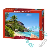 Castorland 3000 db-os puzzle - Trópusi tengerpart, Seychelles (C-300228)