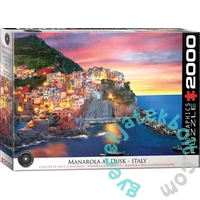 EuroGraphics 2000 db-os puzzle - Manarola at Dusk, Italy (8220-5635)
