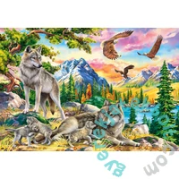 Castorland 1000 db-os puzzle - Wolf Family and Eagles (C-104970)