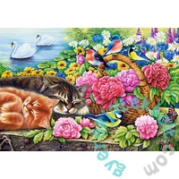 Castorland 1000 db-os puzzle - Pihenés a tóparton (C-104765)