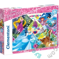 Clementoni 60 db-os Szuper Színes puzzle - Disney Princess - Fedezd fel a világot! (26980)
