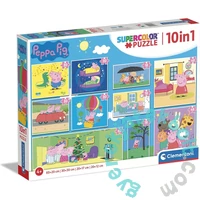 Clementoni  10 az 1-ben Szuper színes puzzle (18, 30, 48, 60) - Peppa malac (20271)