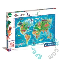 Clementoni 180 db-os Szuper Színes puzzle - Dinoszauruszok térkép (29790)