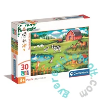 Clementoni 30 db-os Szuper Színes puzzle - Az állatfarmon (20286)