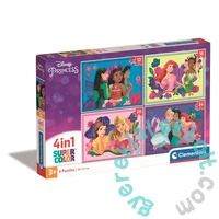 Clementoni 4 az 1-ben puzzle (12,16,20,24 db-os) - Disney Hercegnők (21517)