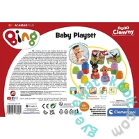 Clemmy Bing puha építőkockák 10 db - Baba játékszett kiskönyvvel (17693)