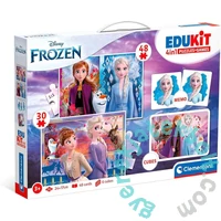 A Clementoni Edukit 4 az 1-ben játékgyűjtemény Jégvarázs (18292) egy varázslatos készlet, amely a Disney Jégvarázs mese kedvelt szereplőivel hozza közelebb a játék és tanulás élményét a gyermekek számára. Ez a gyűjtemény négy különböző játékot tartalmaz, 
