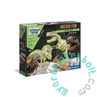 Clementoni - Tudomány és játék - Archeo Fun - Világító T-Rex és Triceratops régészeti játékszett
