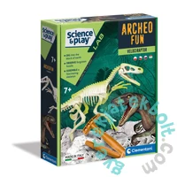 Clementoni - Tudomány és játék - Archeo Fun - Világító Velociraptor régészeti játékszett