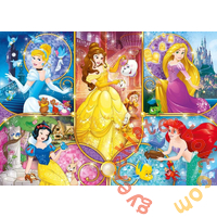 Clementoni 104 db-os Ragyogó puzzle - Disney Princess - Kollázs (20140)
