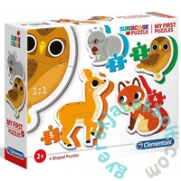 Clementoni 4 az 1-ben Bébi sziluett puzzle (2,3,4,5 db-os) - Erdei állatok (20814)