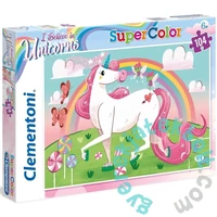 Clementoni 104 db-os Szuper Színes puzzle - Vidám unikornisok (27109)