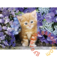 Clementoni 500 db-os puzzle - Vörös cica virágok közt (30415)