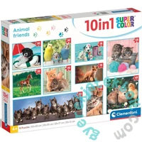 Clementoni 10 az 1-ben Szuper színes puzzle (18, 30, 48, 60) - Állatok (20283)
