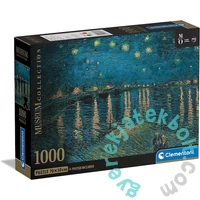 Clementoni 1000 db-os COMPACT puzzle Museum Collection Compact - Van Gogh, Csillagos éj a Rhone fölött (39789)
