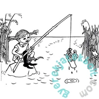 Clementoni 104 db-os Színezhető kétoldalas puzzle - Pippi Longstocking (25713)