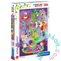Clementoni 104 db-os Csillámos Szuper színes puzzle - Tündérmesék (20180)