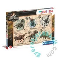 Clementoni 104 db-os Szuper Színes puzzle - Jurassic World (27179)